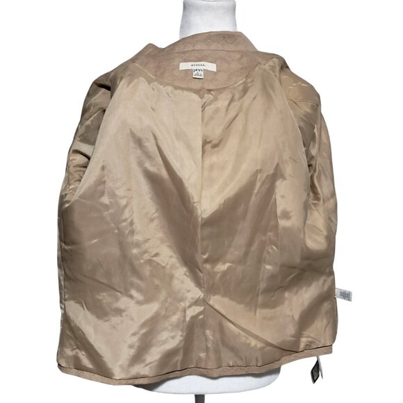 Vintage Merona Blazer Jacket Womens Size L Double Breasted NWT Tan 3/4 Sleeve - Picture 4 of 13